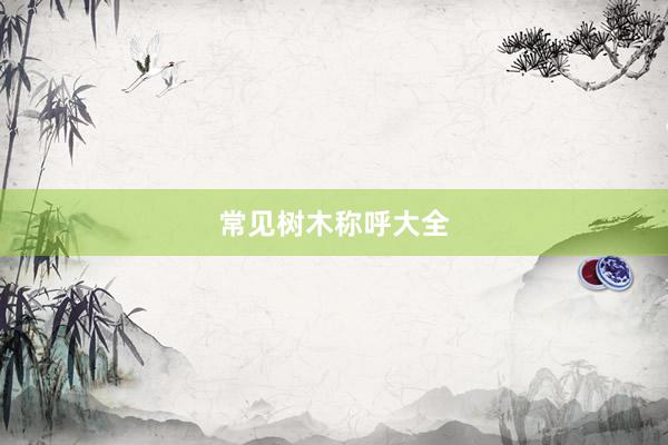 常见树木称呼大全
