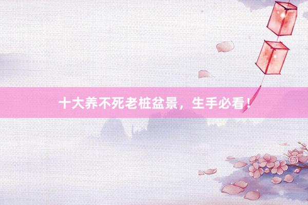 十大养不死老桩盆景，生手必看！