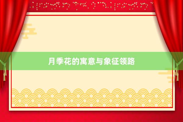 月季花的寓意与象征领路